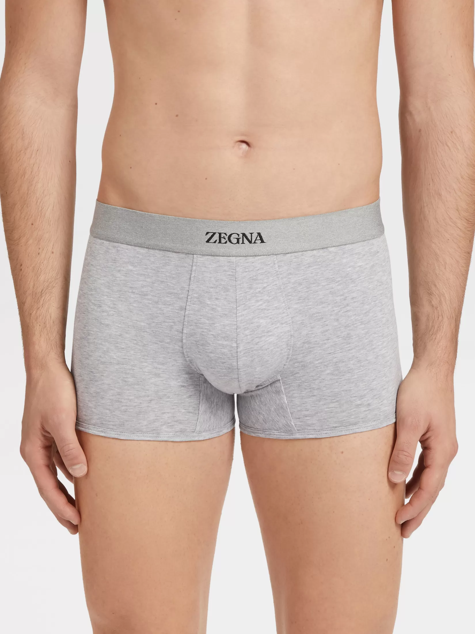 Discount Boxer Parigamba in Cotone Grigio Mélange Intimo E Calzini | Intimo E Calzini