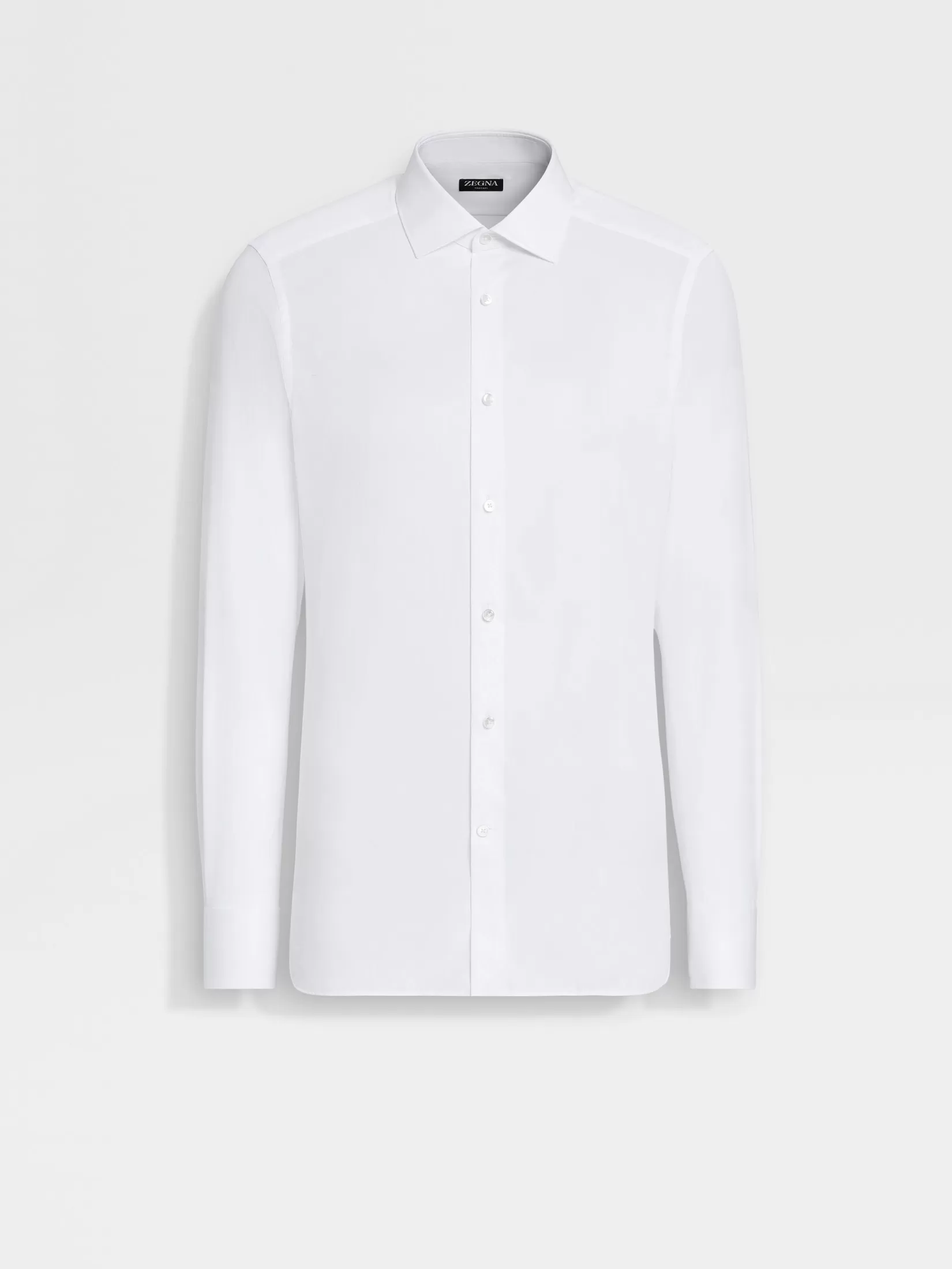 Hot Camicia in Cotone Trecapi a Righe Fini Strutturate Bianca Camicie