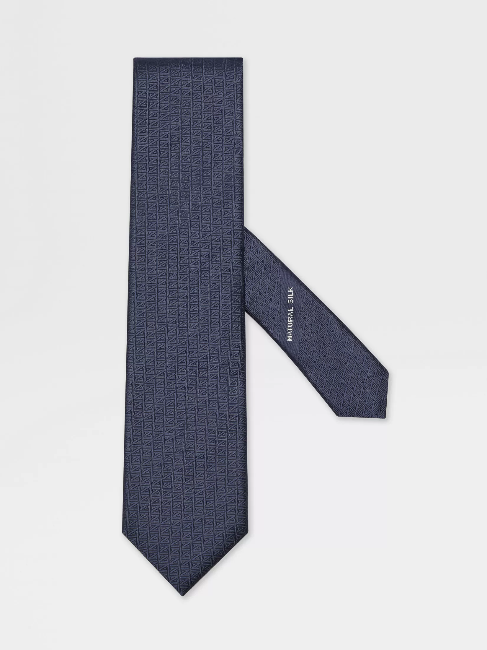 Fashion Cravatta in Natural Silk Blu Scuro Cravatte E Papillon