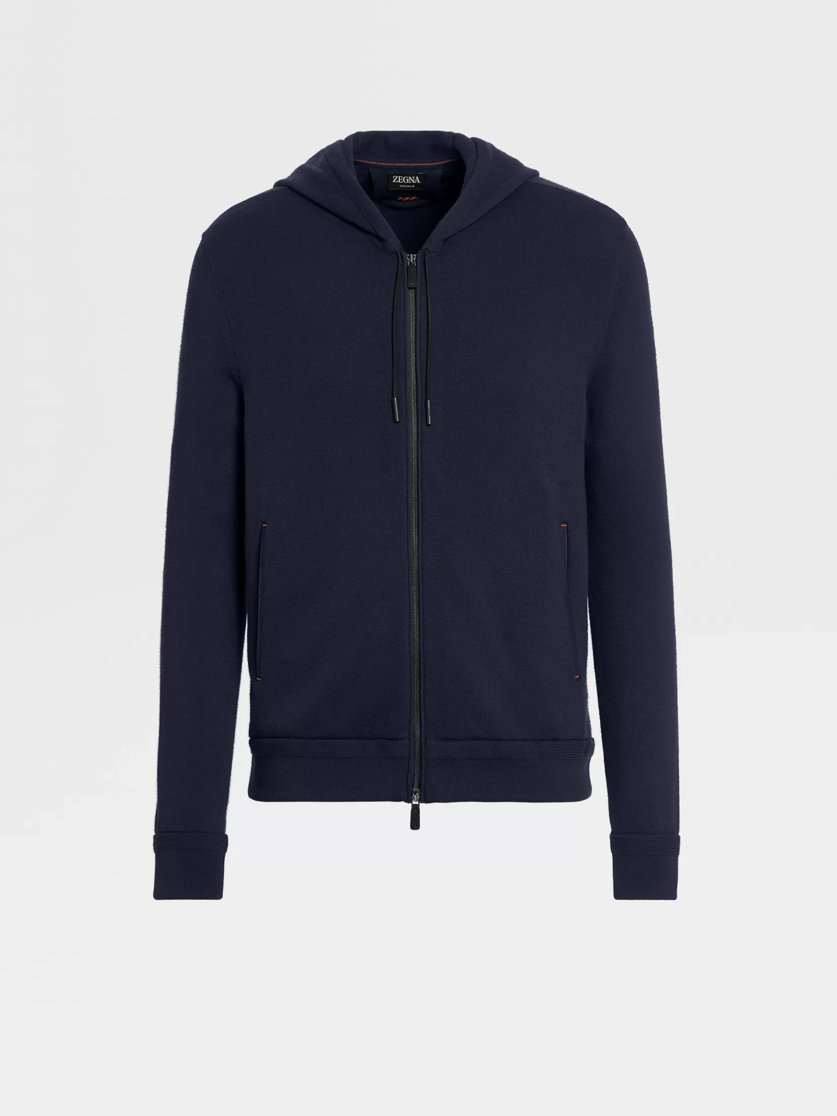 Clearance Felpa con Cappuccio e Zip in Lana 12milmil12 Blu Navy Joggers E Felpe | Maglieria