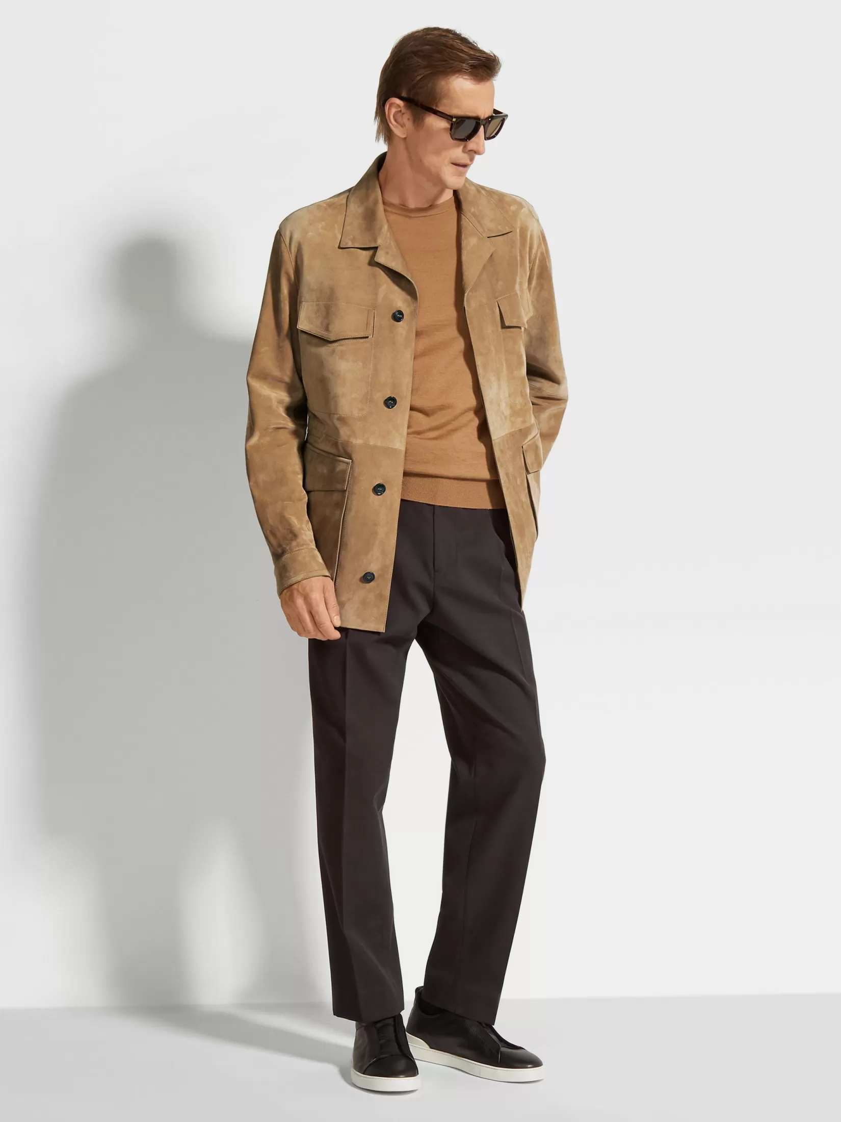 Hot Field Jacket in Suede Overshirts E Chore Jackets