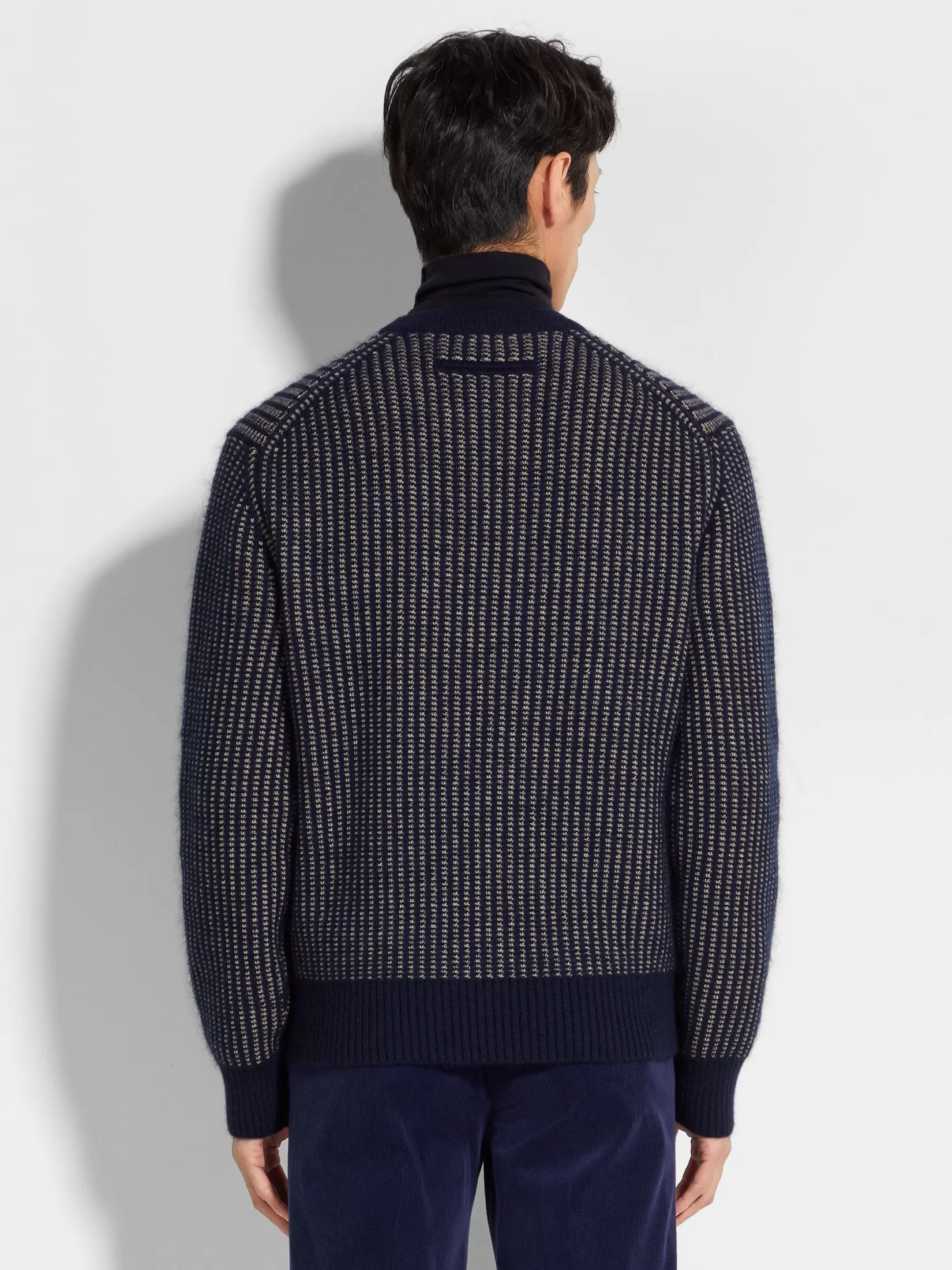 Discount Girocollo in Cashmere Mohair e Seta Blu Inchiostro e Tortora Chiaro In Viaggio Con Stile | Maglieria
