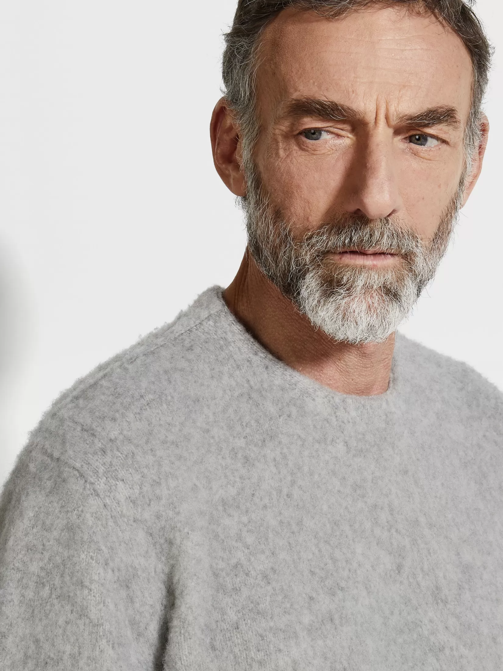 Sale Girocollo in Oasi Cashmere Grigio Chiaro Mélange In Viaggio Con Stile | Maglieria