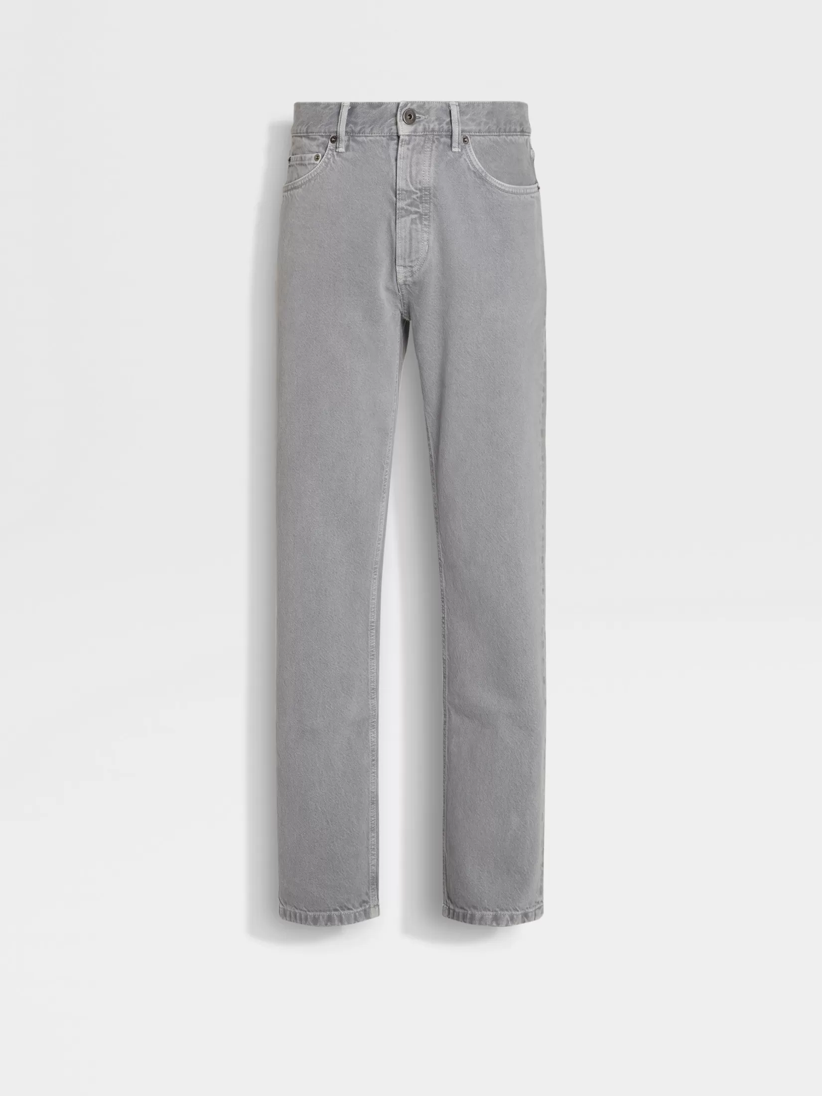Outlet Jeans Roccia in Cotone Grigio Chiaro Jeans