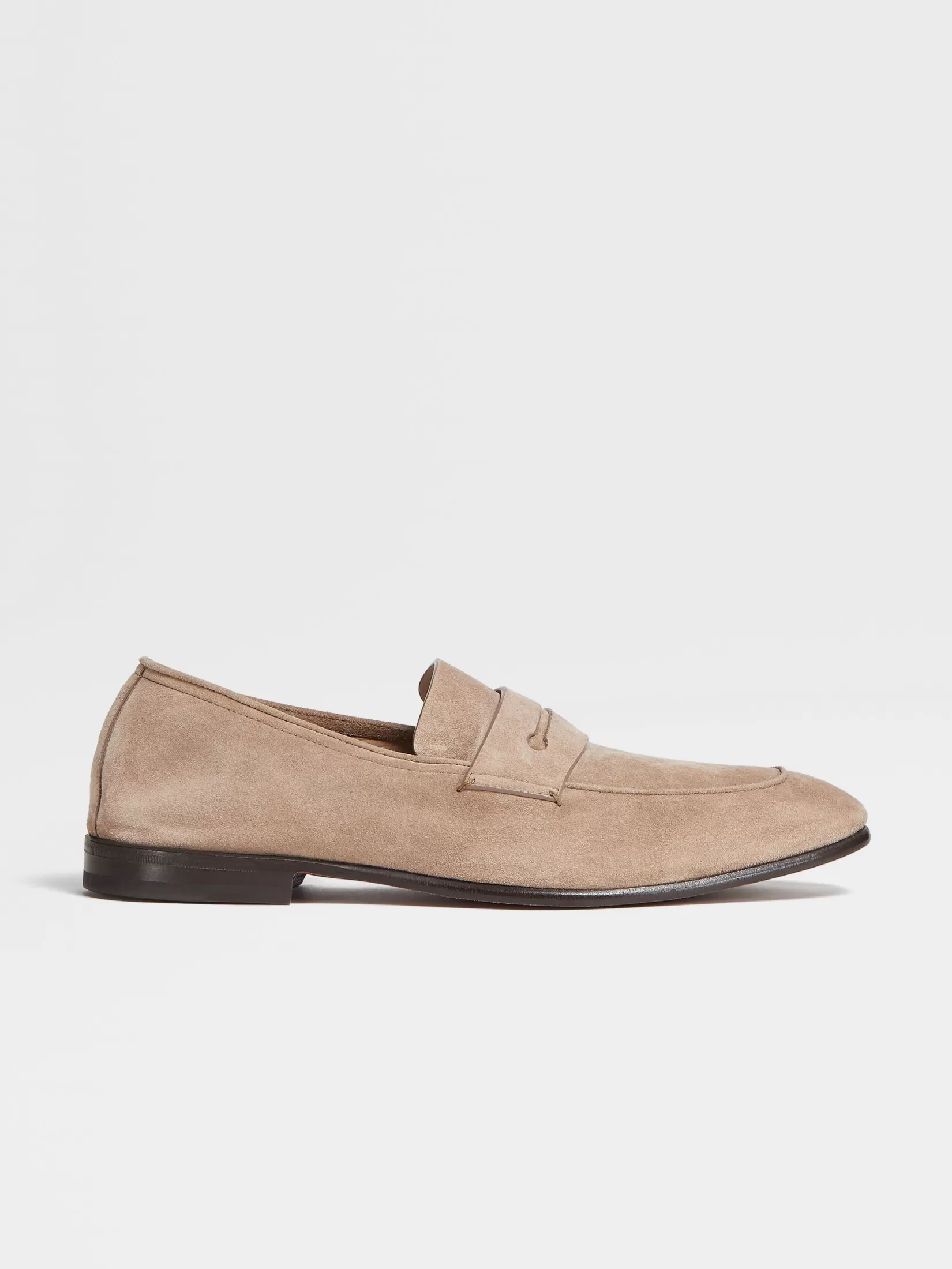 Store Mocassini L’Asola in Suede Beige Chiaro Mocassini