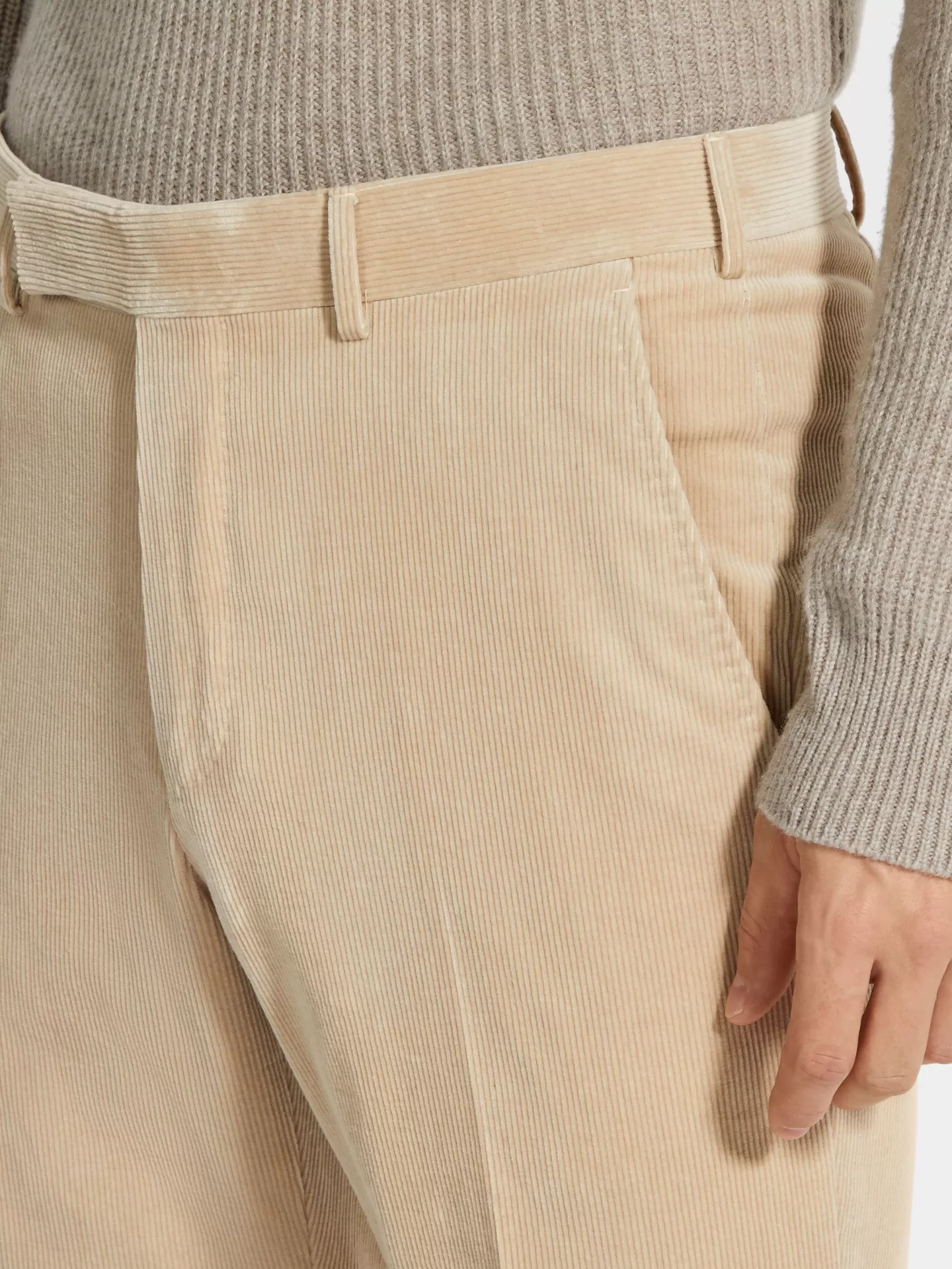 New Pantaloni in Cashco Beige Chiaro Pantaloni