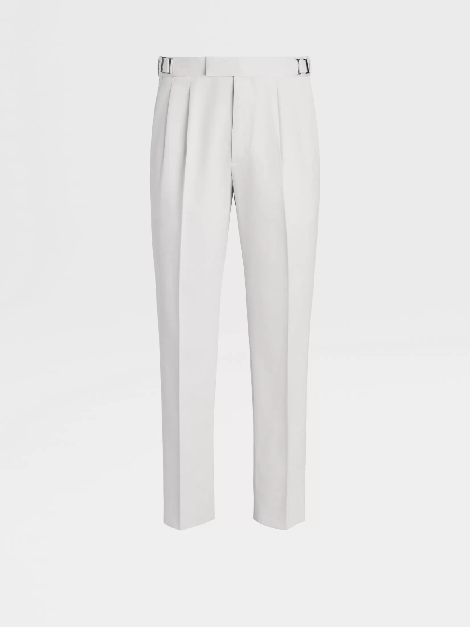New Pantaloni in Cotone e Lana Bianchi Pantaloni