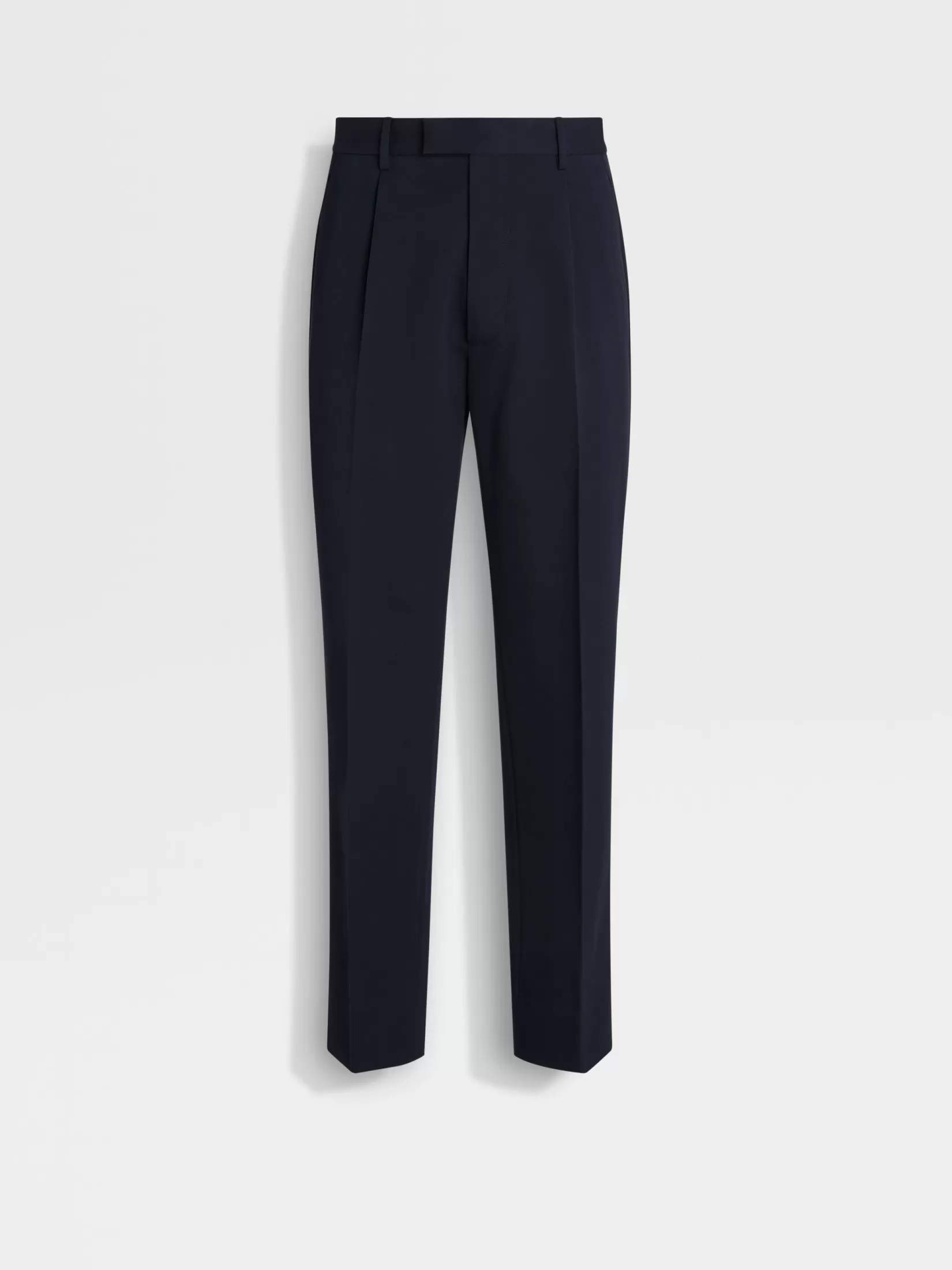 Best Pantaloni in Cotone e Lana Blu Navy Pantaloni