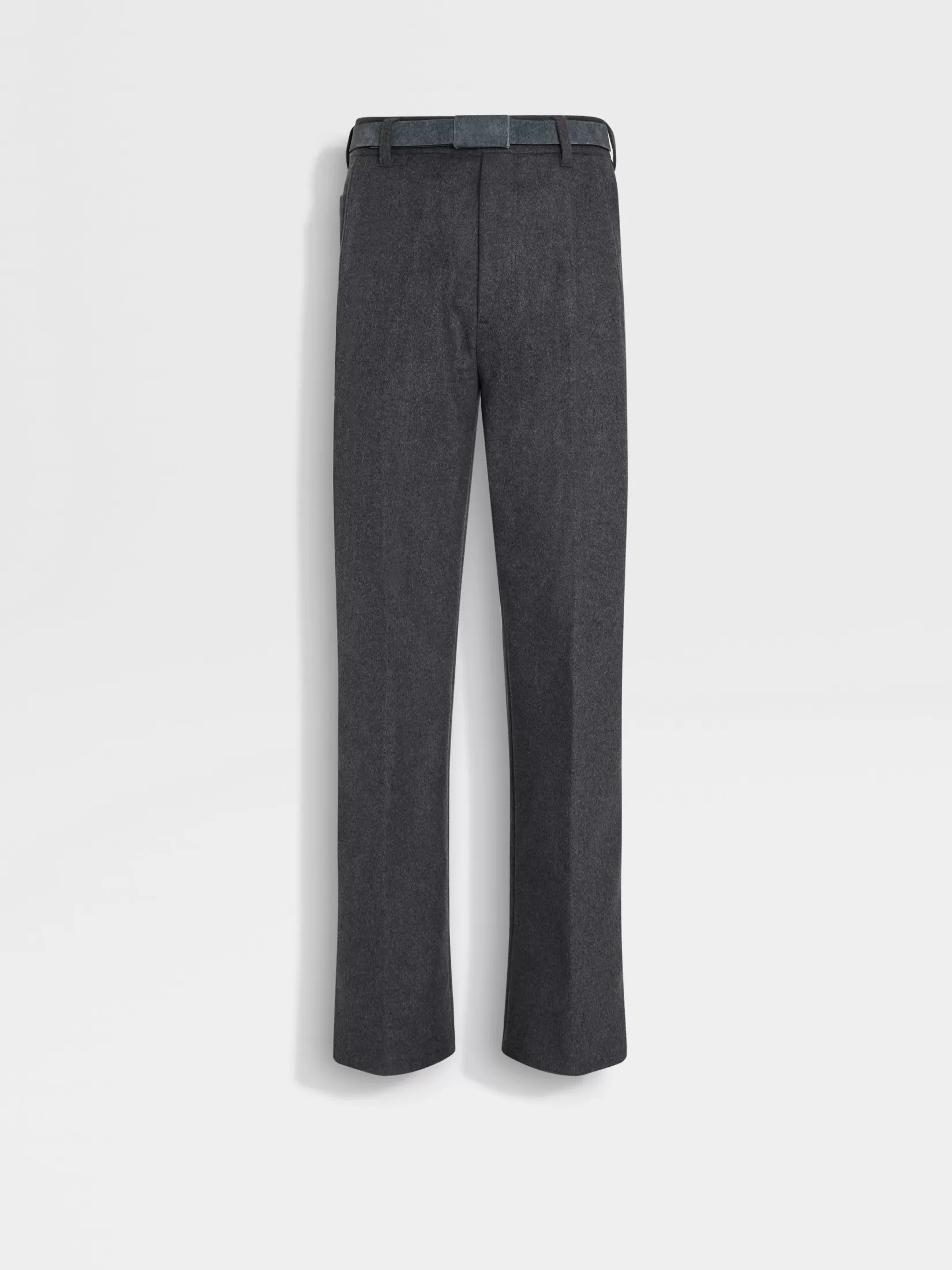Hot Pantaloni in Lana e Cashmere Grigio Scuro Pantaloni