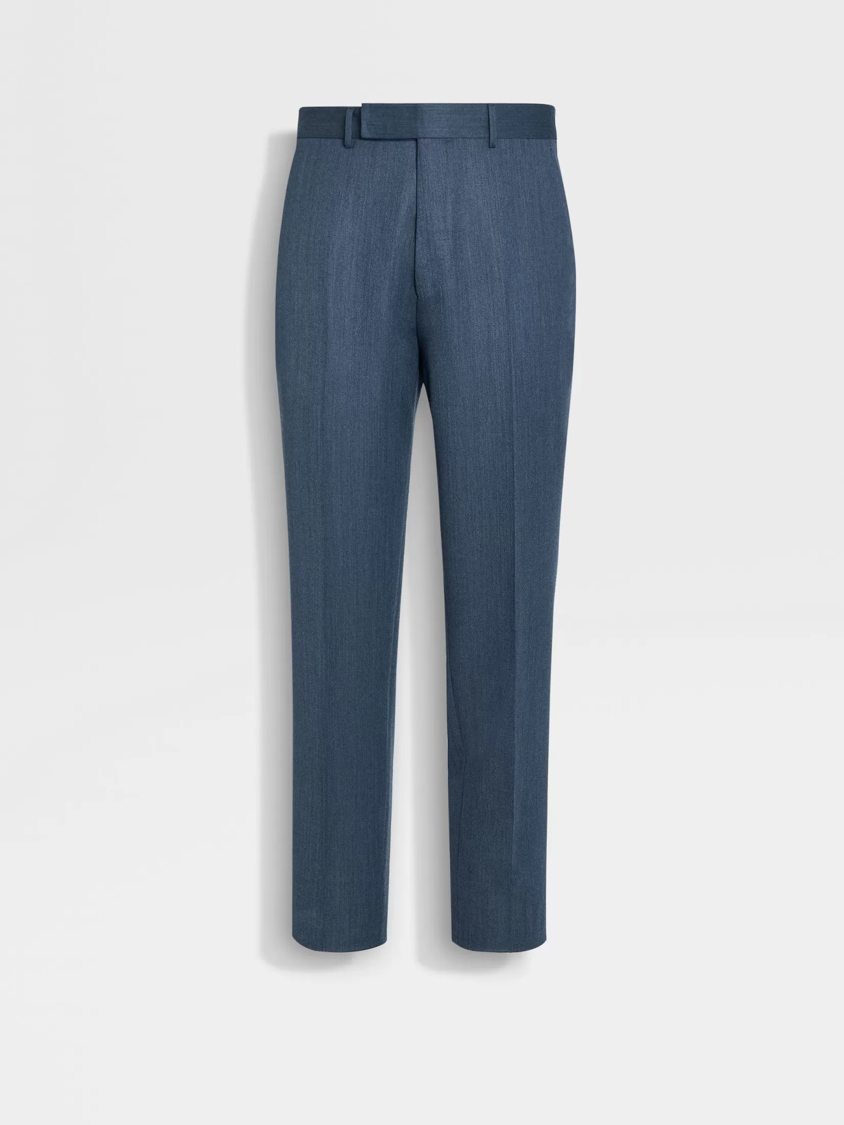 New Pantaloni in Lana Trofeo™ Blu Teal Chiaro Pantaloni
