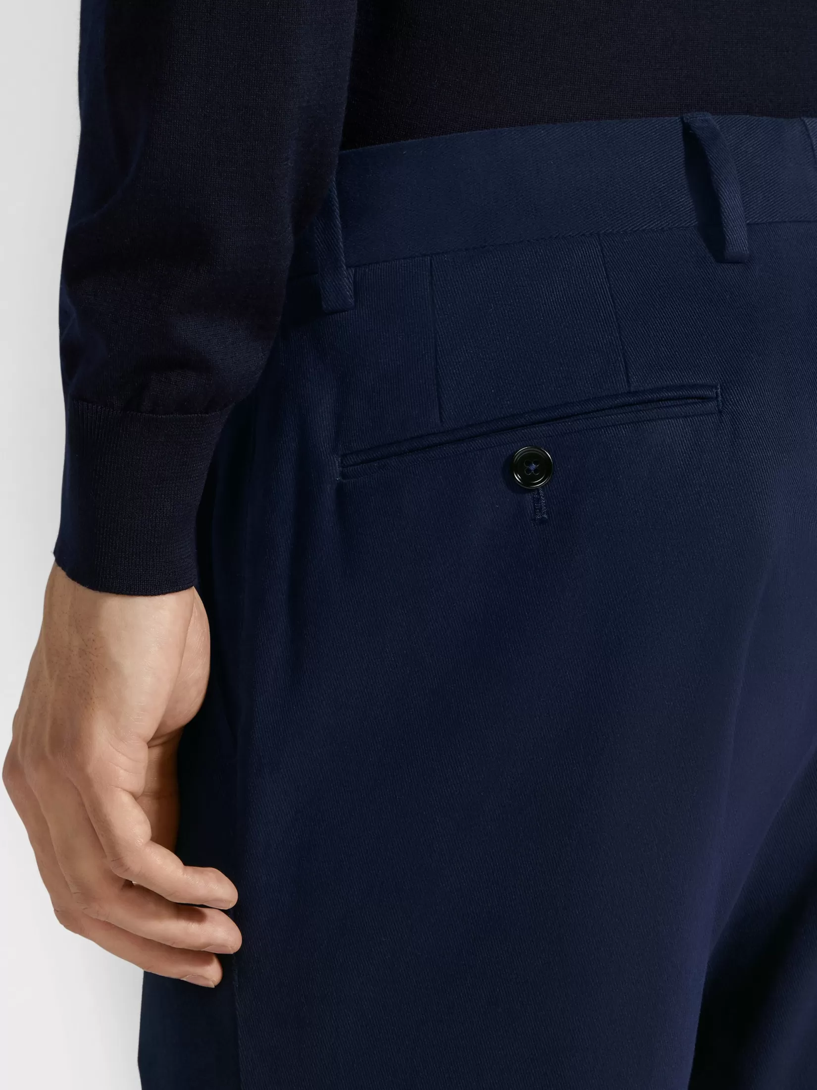 Best Sale Pantaloni in Misto Cotone Winter Chino Blu Inchiostro In Viaggio Con Stile | Pantaloni