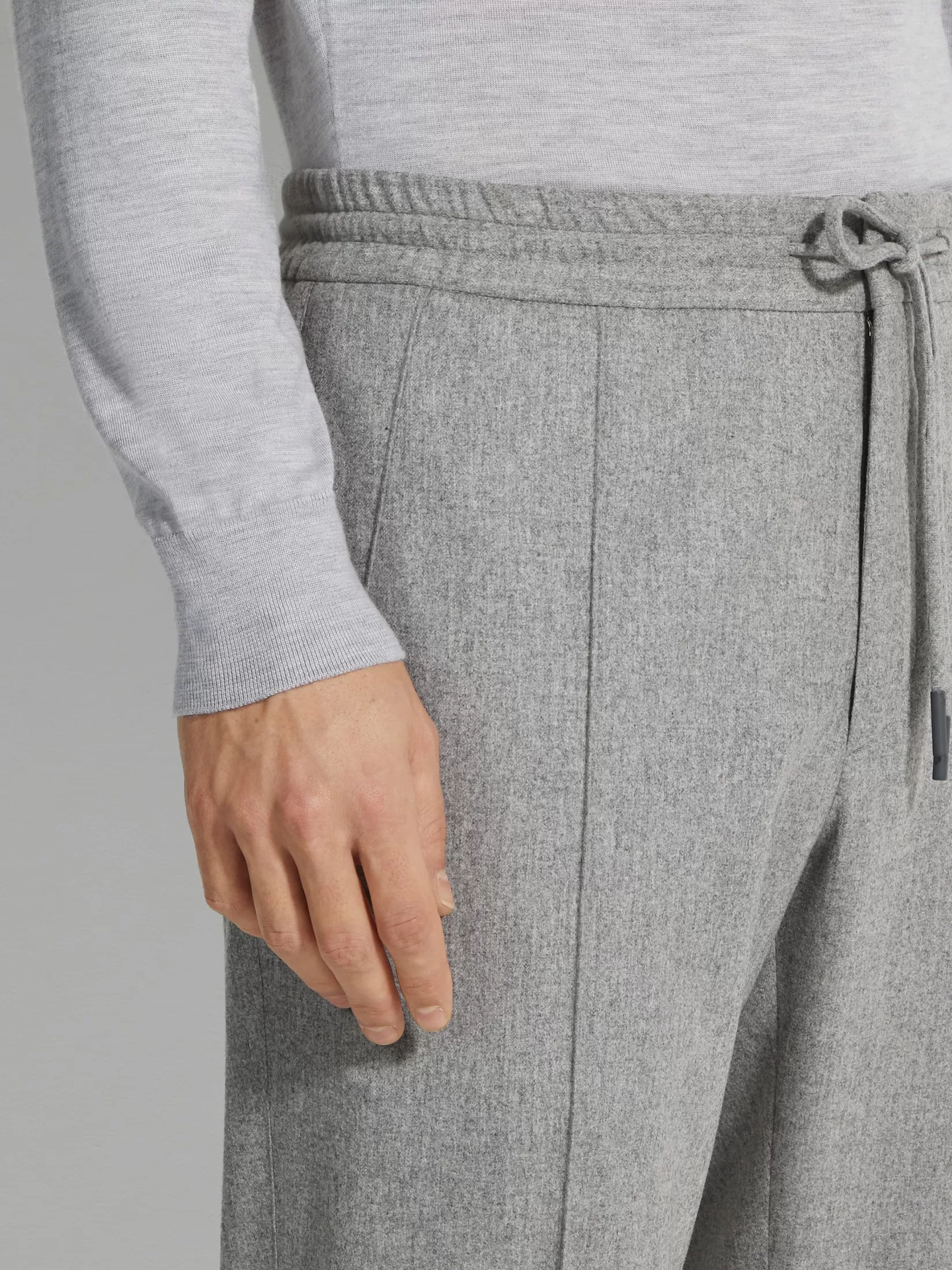 Flash Sale Pantaloni Jogger in Lana 15milmil15 Grigio Mélange Joggers E Felpe