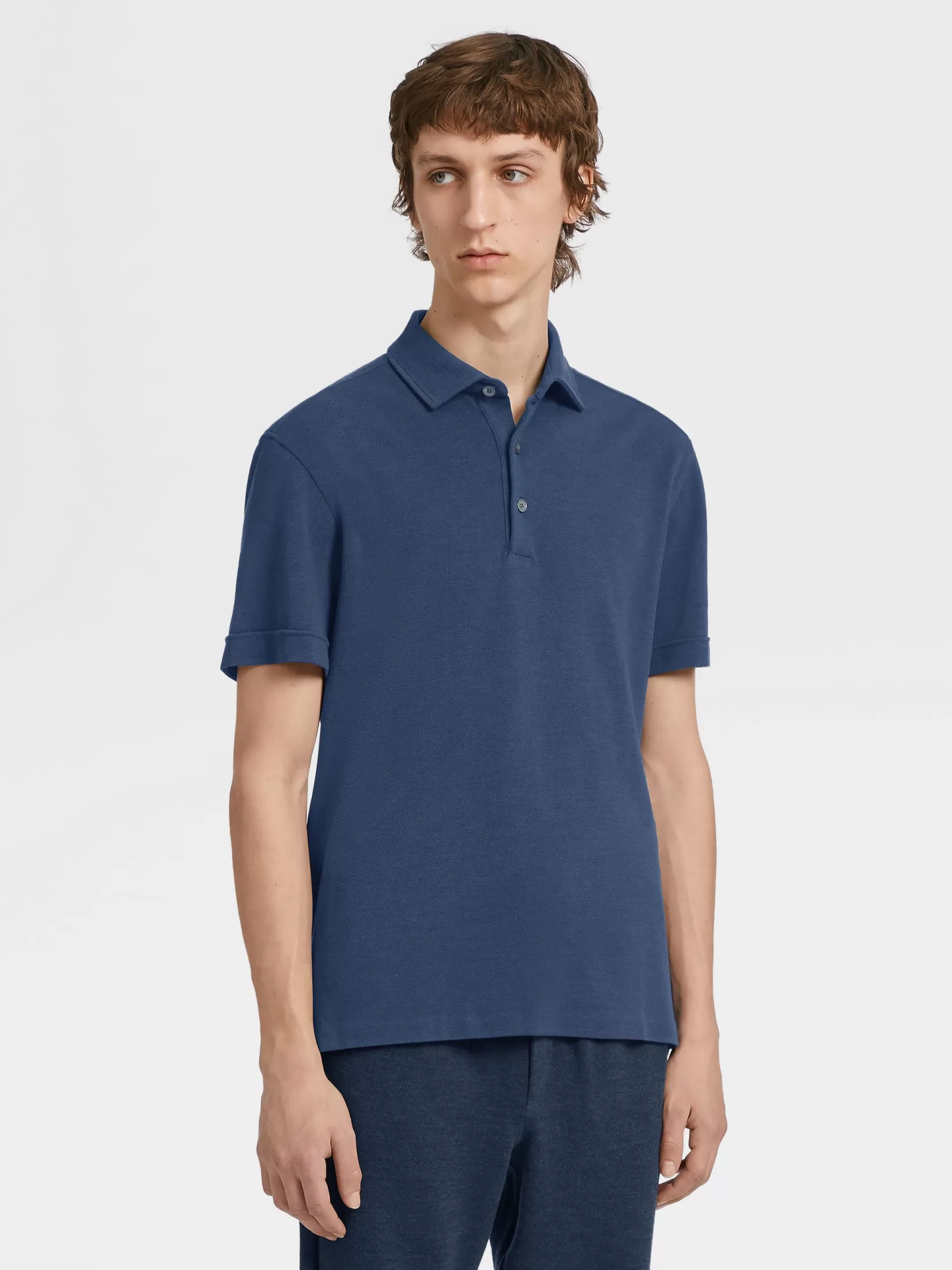 Flash Sale Polo a Maniche Corte in Lana 12milmil12 Utility Blue Polo