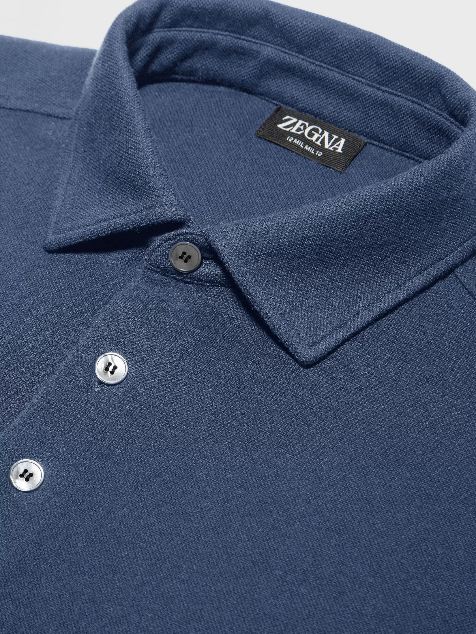 Flash Sale Polo a Maniche Corte in Lana 12milmil12 Utility Blue Polo